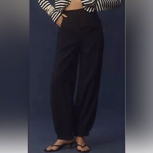 Anthropologie Pilcro Black Boot Tuck Parachute Pants Size 32 NWOT